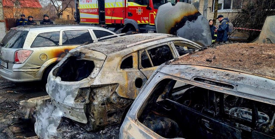 Обстрел, Киев, разрушения, атака, ракетный удар, война РФ против Украины