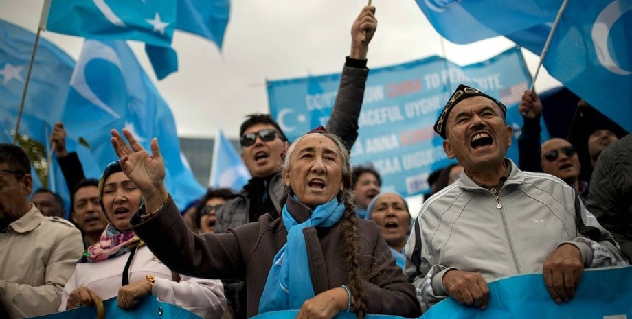Китай, уйгуры, протест,