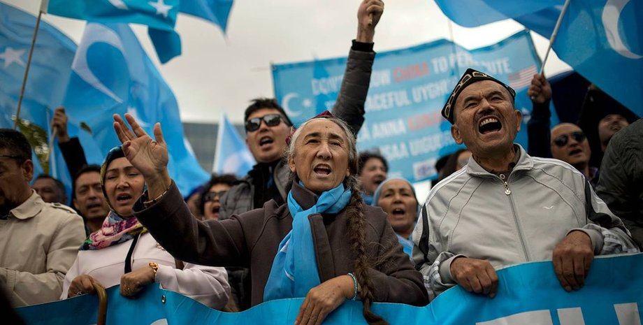 Китай, уйгури, протест,