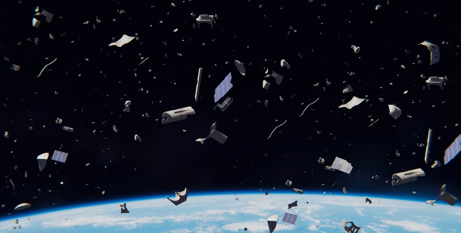 космический мусор, космос, Земля, фото