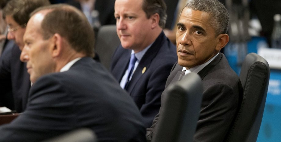 Тони Эббот, Дэвид Кэмерон и Барак Обама на саммите G20 / Фото: Getty Images