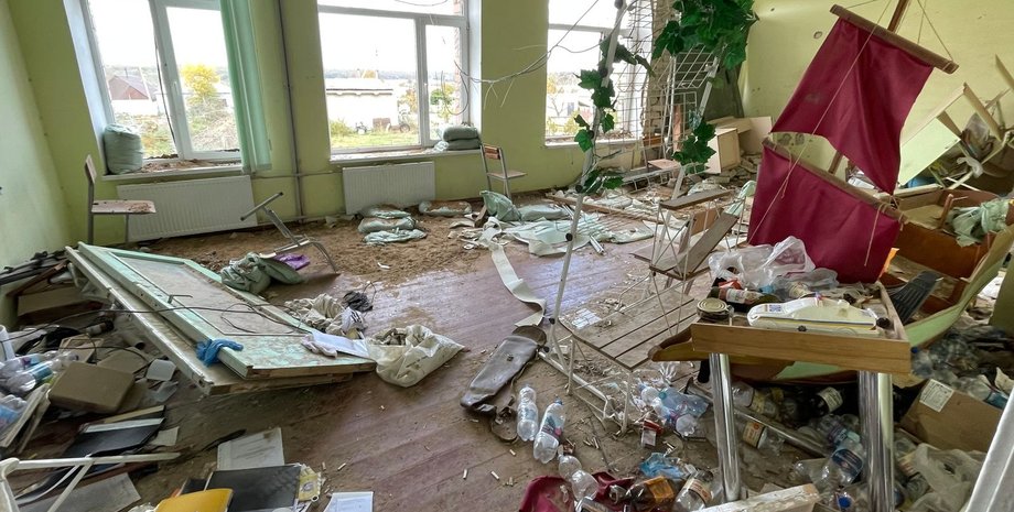 Классная комната, в которой были российские военные