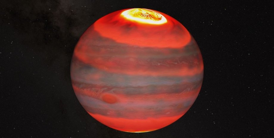 Юпитер, снимок, большое красное пятно
