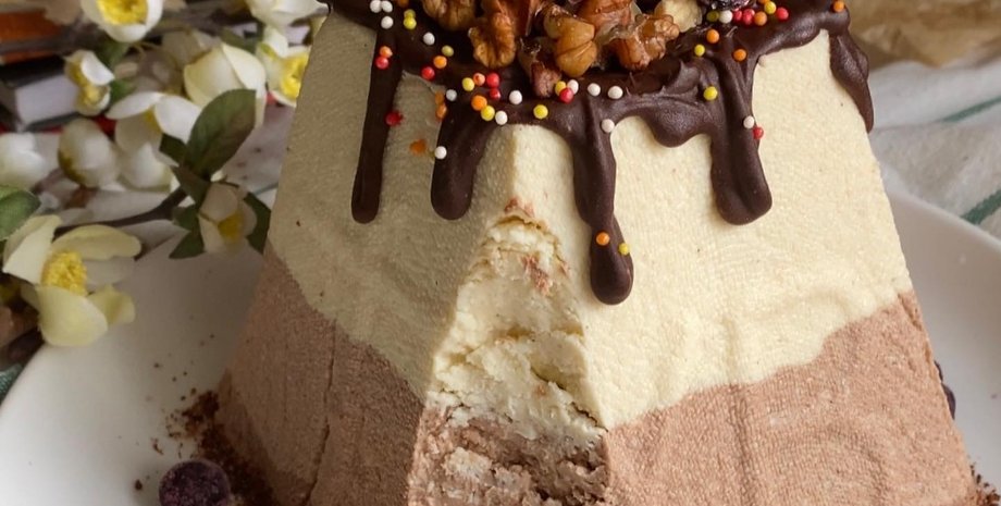 Творожная пасха, творожная пасха без сырых яиц, пасха из творога