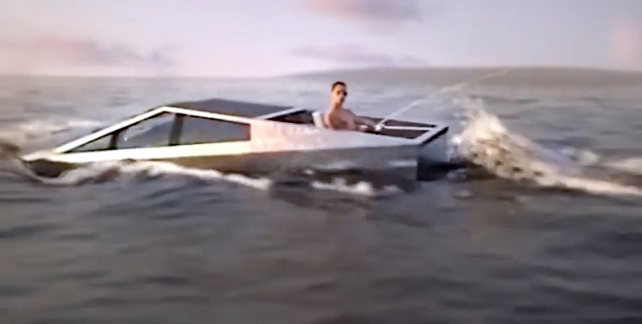 пикап тесла амфибия, пикап тесла, Tesla Cybertruck, пикап Tesla Cybertruck, электромобиль Tesla, новая Tesla Cybertruck