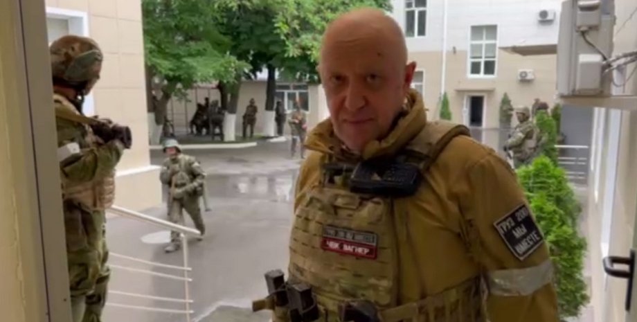 Глава ЧВК Вагнер Евгений Пригожин в Ростове ЧВК Вагнер, Евгений Пригожин
