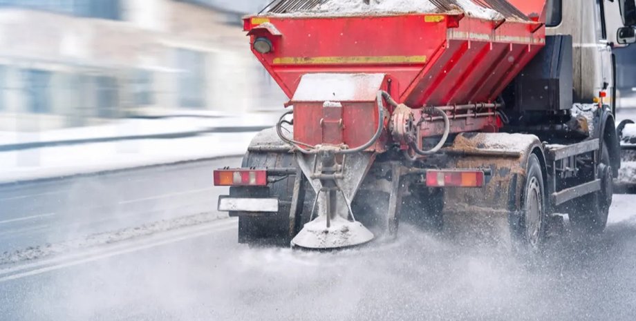 зима, транспорт, гололед, соль
