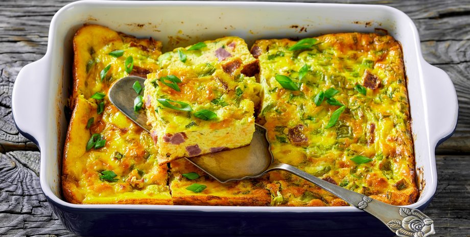 Пышный омлет с ветчиной, пышный омлет, вкусный омлет, как приготовить омлет, рецепт омлета