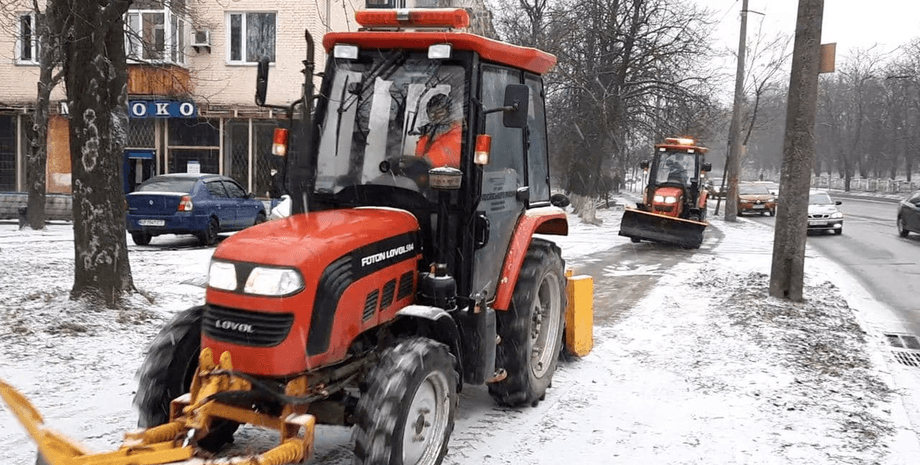 снег, киев, уборка, техника