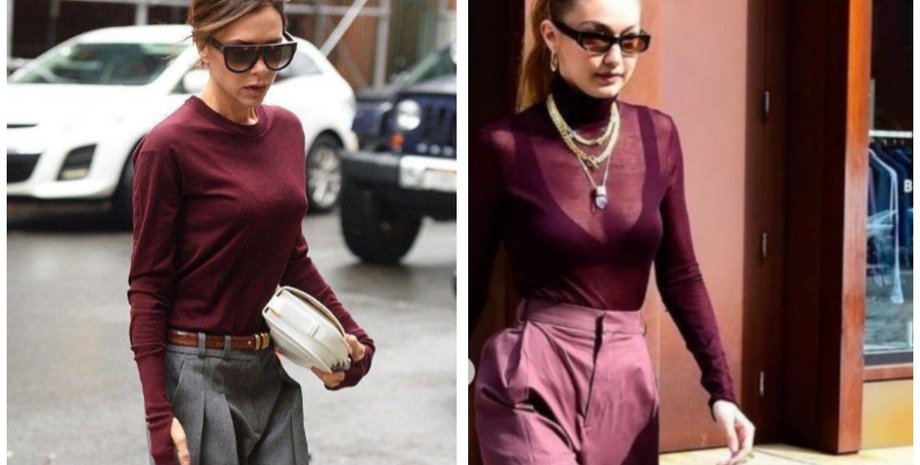 С чем носить одежду винного цвета