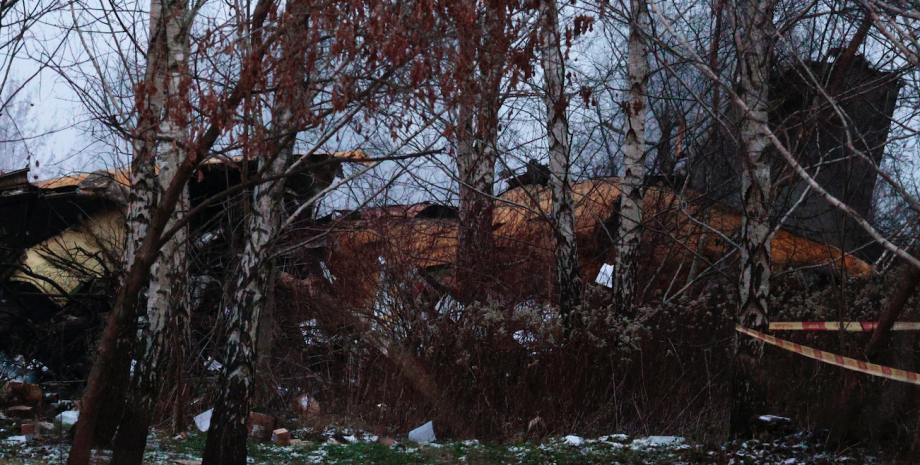 В мережі оприлюднили кадри падіння вантажного літака у Литві уламки літака на місці падіння