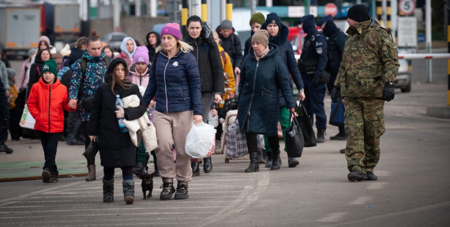 украинские беженцы, граница, пункт пропуска