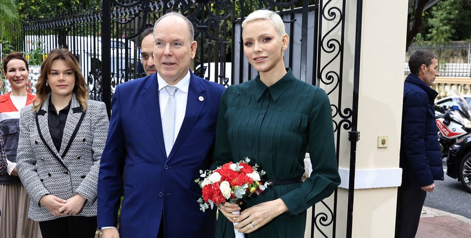 князь альбер, княгиня шарлен, княгиня монако, модный образ шарлен, модный выход шарлен