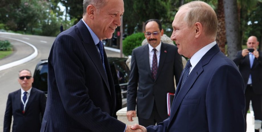 Президент Турции, Реджеп Тайип Эрдоган, глава Кремля, Владимир Путин