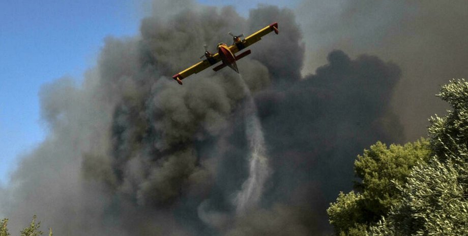 греция, пожары, пожары в греции, тушение лесных пожаров