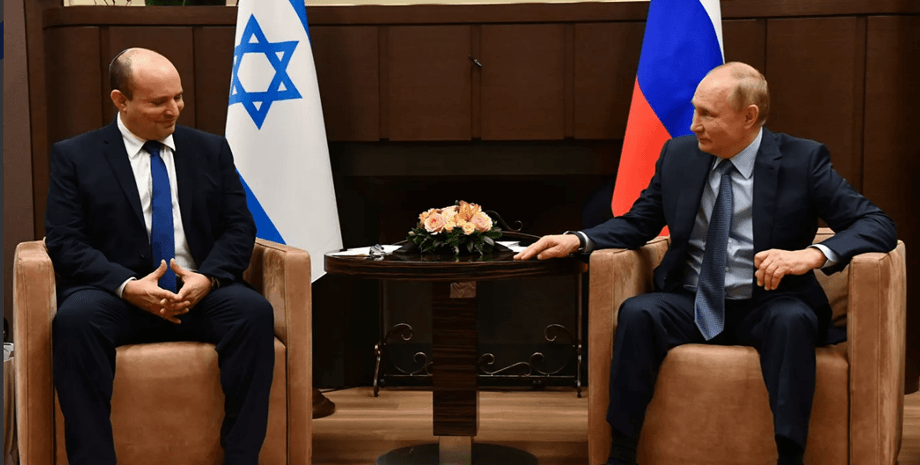 прем'єр ізраїлю, президент Росії, Нафталі Беннет, Володимир Путін, беннет і путін