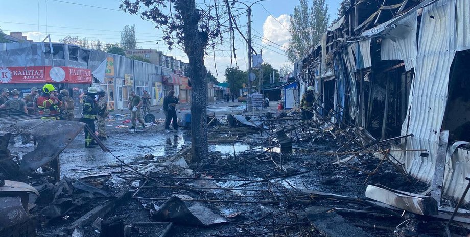 Константиновка, рынок, удар по рынку, обстрел рынка, ракетный удар, обстрел из С-300