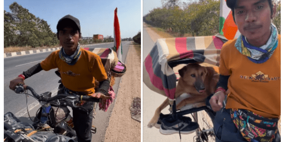 чоловік на велосипеді