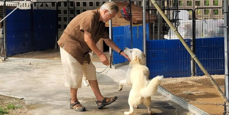Експрезидент Південної Кореї із собакою