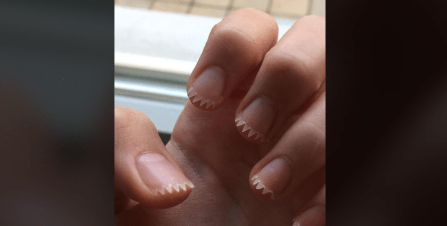 Необычный острый маникюр Маникюр, ногти, покрытие, руки, опасный маникюр