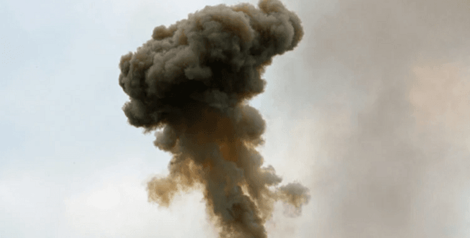 дым, взрыв, пожар, прилет