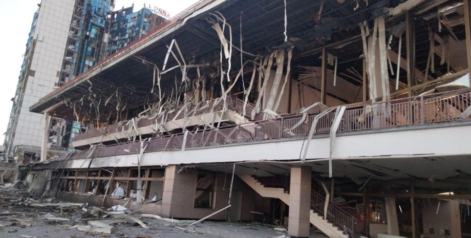 удар по Одессе, ракетный удар, разрушение отеля