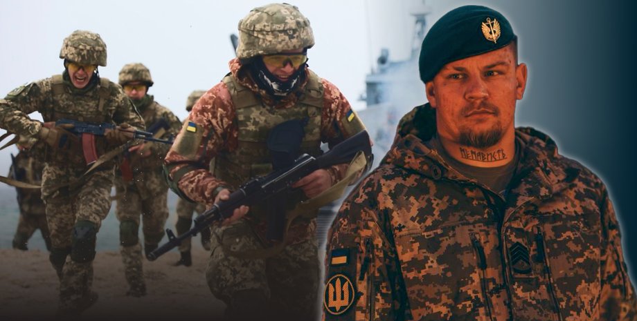 Главный сержант 40-й отдельной бригады морской пехоты Глеб Василега с позывным "Бритва"