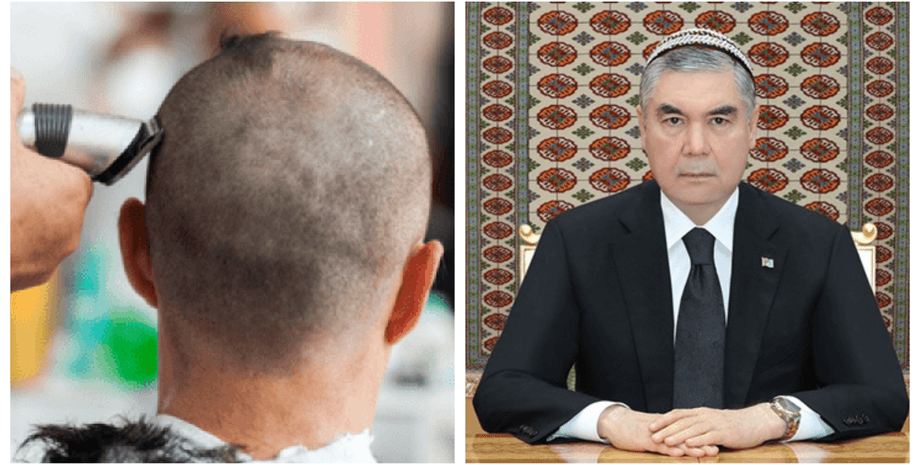 туркменистан, туркмения, чиновники, бритье головы, побрить голову налысо, обриться налысо, траур, отец президента