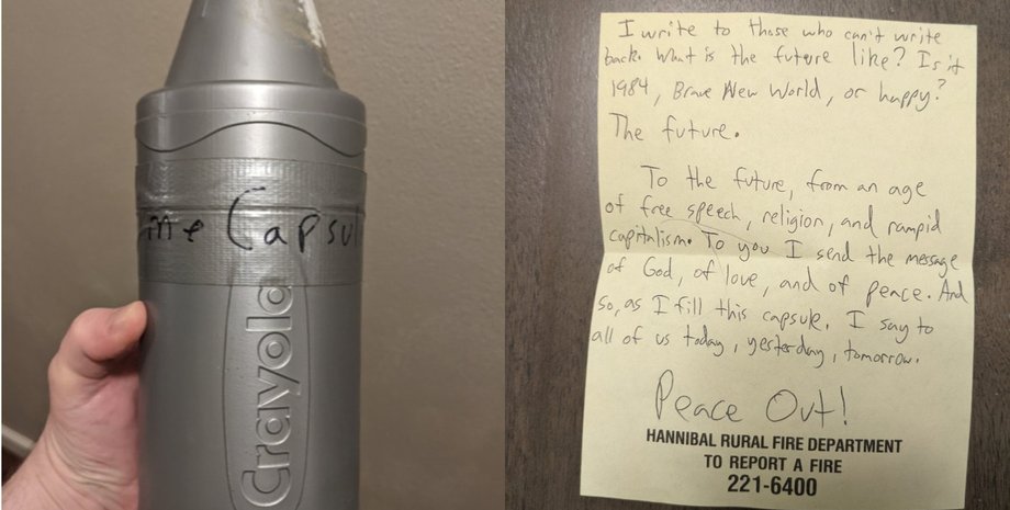 Чоловік знайшов капсулу часу, в якій знайшов речі для людей, які живуть у майбутньому