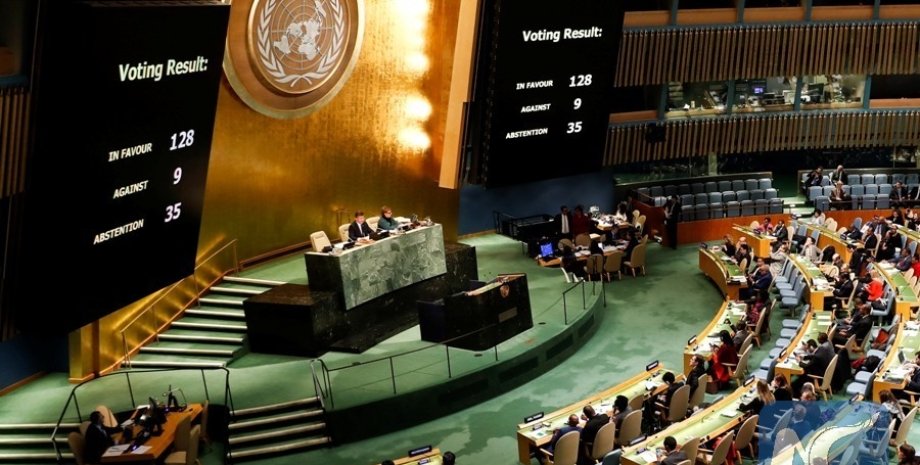 Результаты голосования по резолюции об Иерусалиме в ООН / Фото: xinhuanet.com