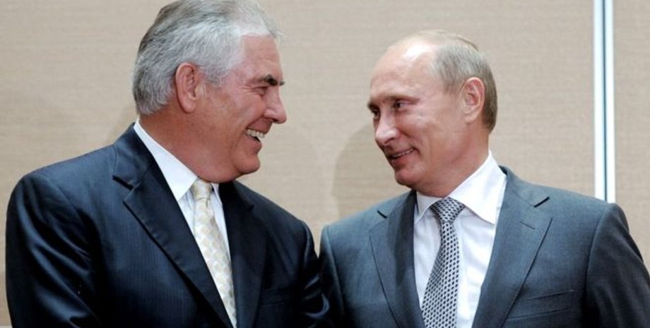 Рекс Тиллерсон и Владимир Путин \ Фото ВВС
