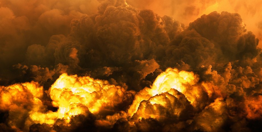 катастрофа, огонь, дым, пожар