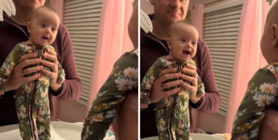 Реакция ребенка на свое отражение, зеркало, интересные истории, удивительные случаи, юмор, приколы