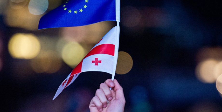 Флаги Грузии и ЕС / Фото: sputnik-georgia.ru