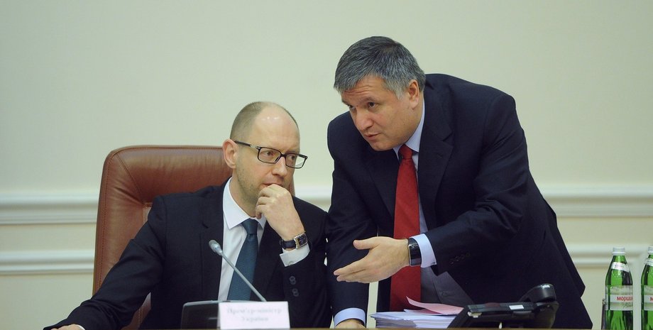 Арсений Яценюк и Арсен Аваков / Фото пресс-службы Кабмина