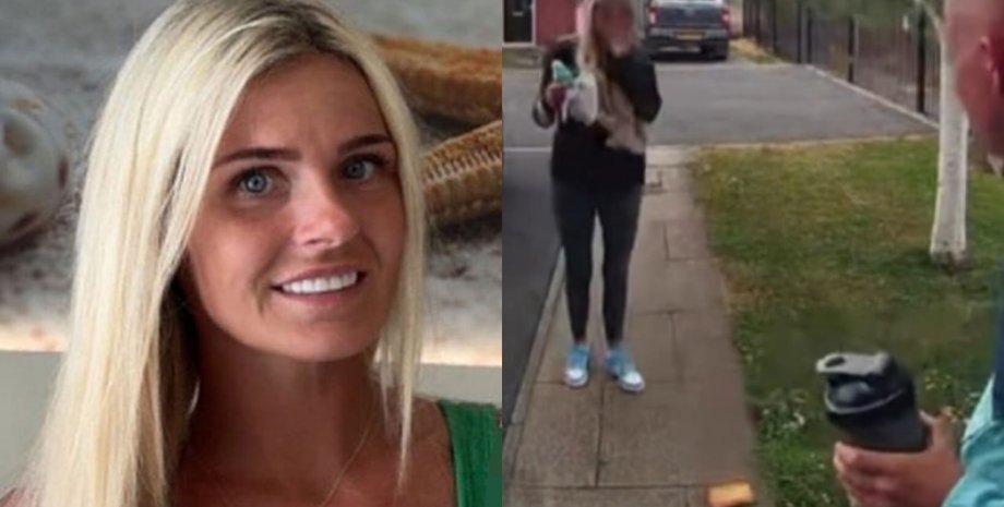 женщина уронила пиццу