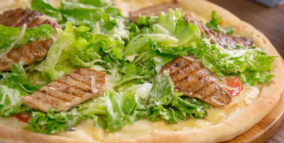 Пицца "Цезарь", вкусная пицца, пицца рецепт