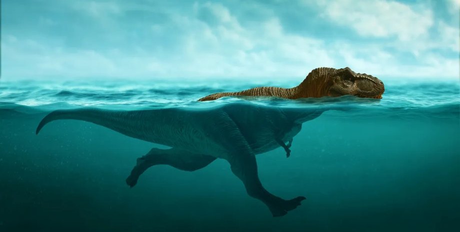 тираннозавр плавание