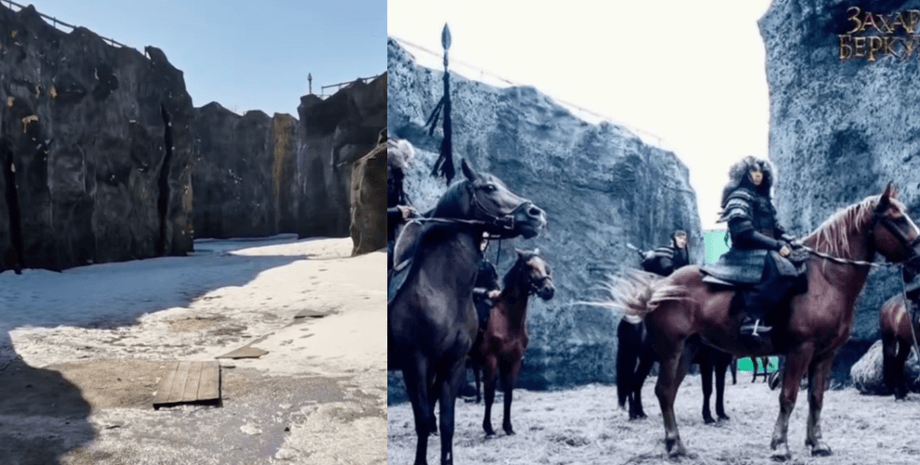 Киностудия на Троещине поражает своими декорациями и скалами