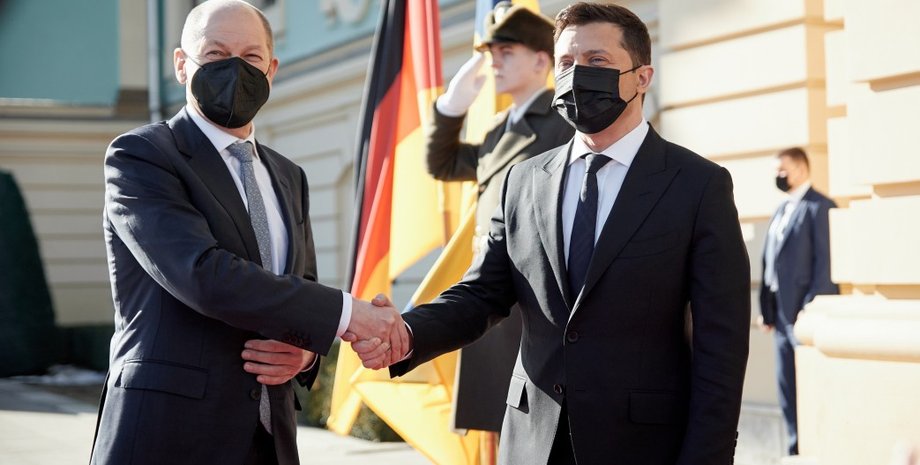 Зеленский Шольц встреча переговоры Украина вторжение Россия санкции агрессия ЕС