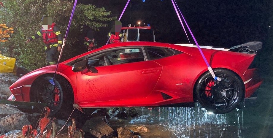 Lamborghini Huracan, Утопленник Lamborghini Huracan, суперкар Lamborghini Huracan