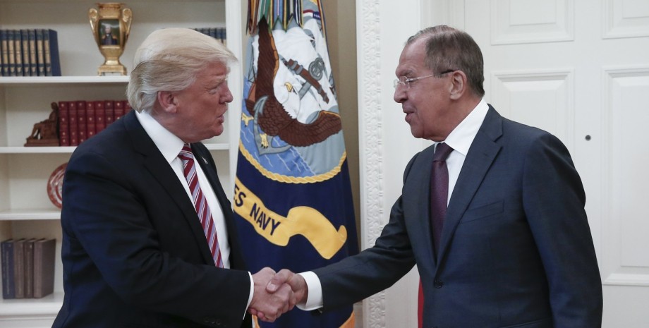 Президент США Дональд Трамп и глава МИД РФ Сергей Лавров Президент США и глава МИД РФ, Дональд Трамп и Сергей Лавров