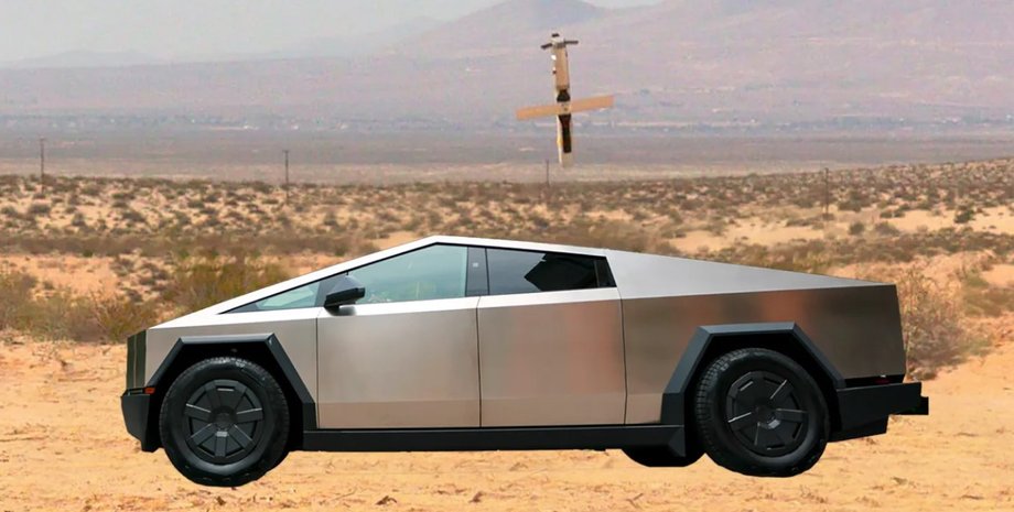 Tesla Cybertruck коллаж