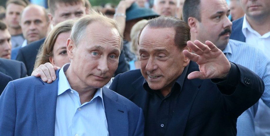 Владимир Путин, Сильвио Берлускони, фото