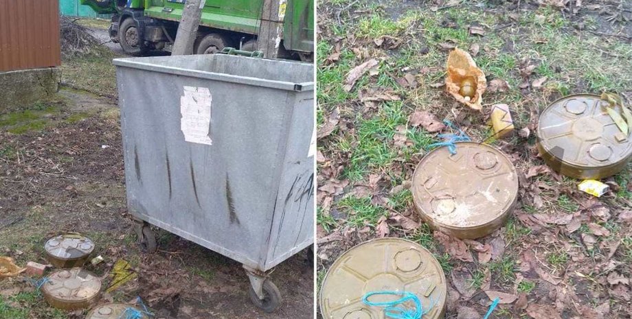 міни в дніпрі, вибухівка в дніпрі, сміттєвий бак дніпро