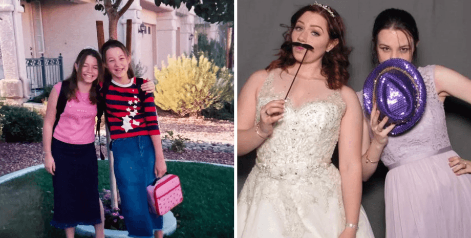 Трогательная история 25-летней дружбы и подарок, ставший вирусным Две подруги из США на архивном фото и те же подруги спустя годы на праздничном мероприятии