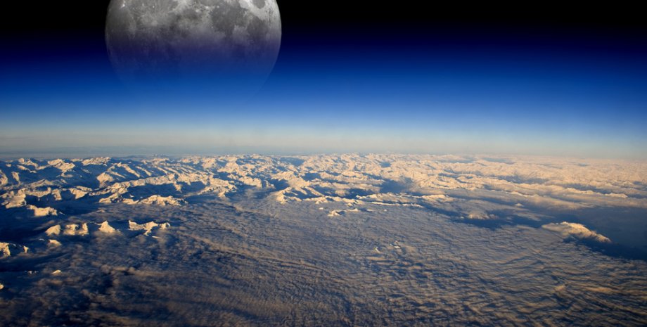 Луна и Земля / Фото: Techno.bigmir