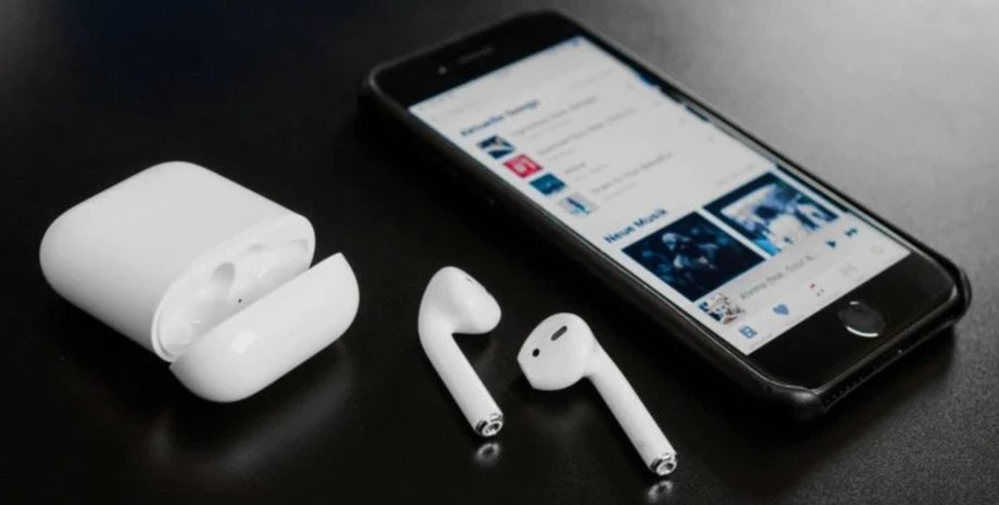 Беспроводные наушники, телефон, гаджеты, фото