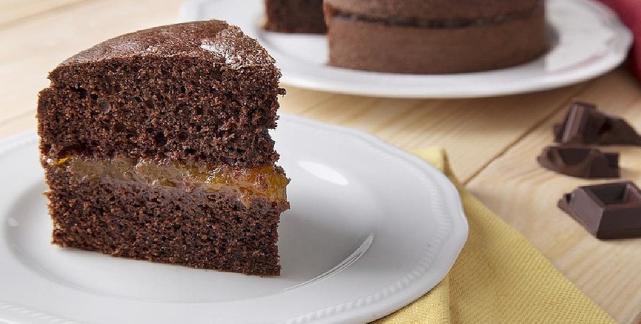 Шоколадный кекс с абрикосовым джемом, шоколадный кекс, шоколадный кекс рецепт