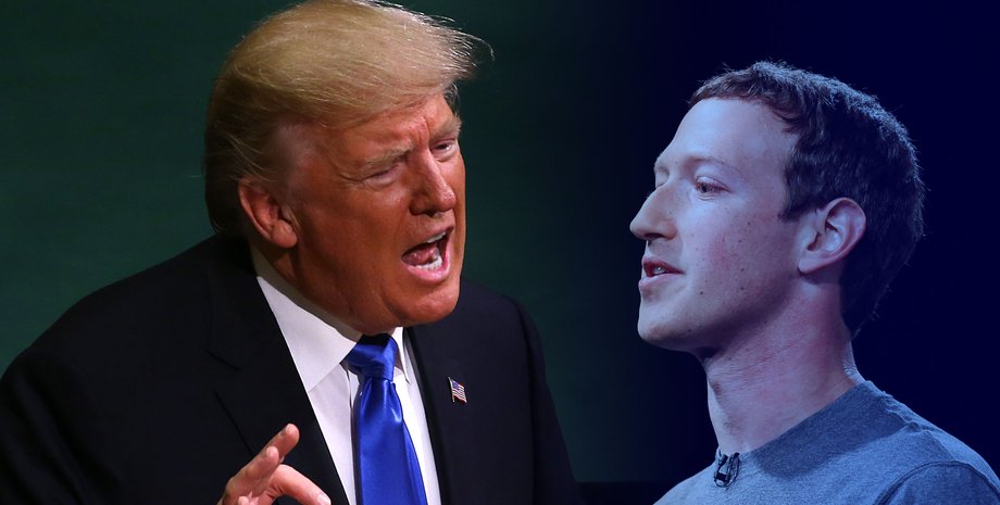 Дональд Трамп и Марк Цукерберг